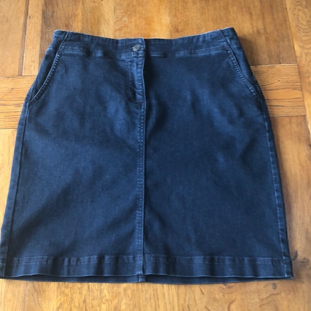 Talbots Medium/Dark Wash Jean Skirt